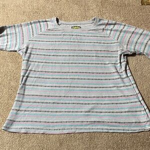 Women’s Cabela’s Pastel Striped Long Slv Thermal Large Top Base Layer Gorpcore